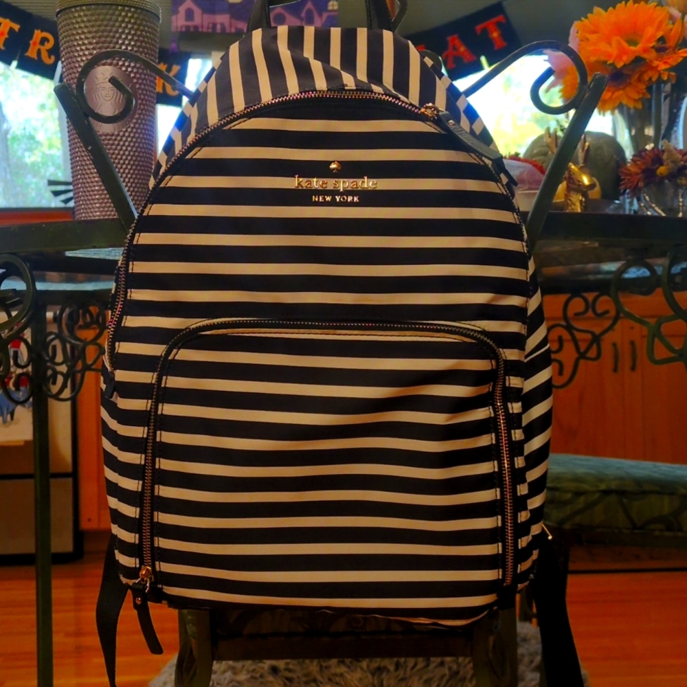 Kate Spade Striped Backpack